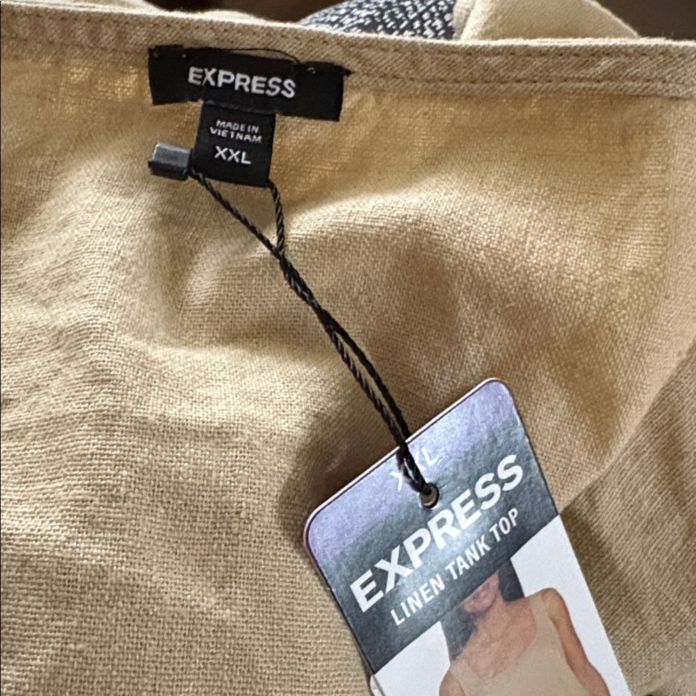 Express Linen Blend Square Neck Top - Picture 6 of 6